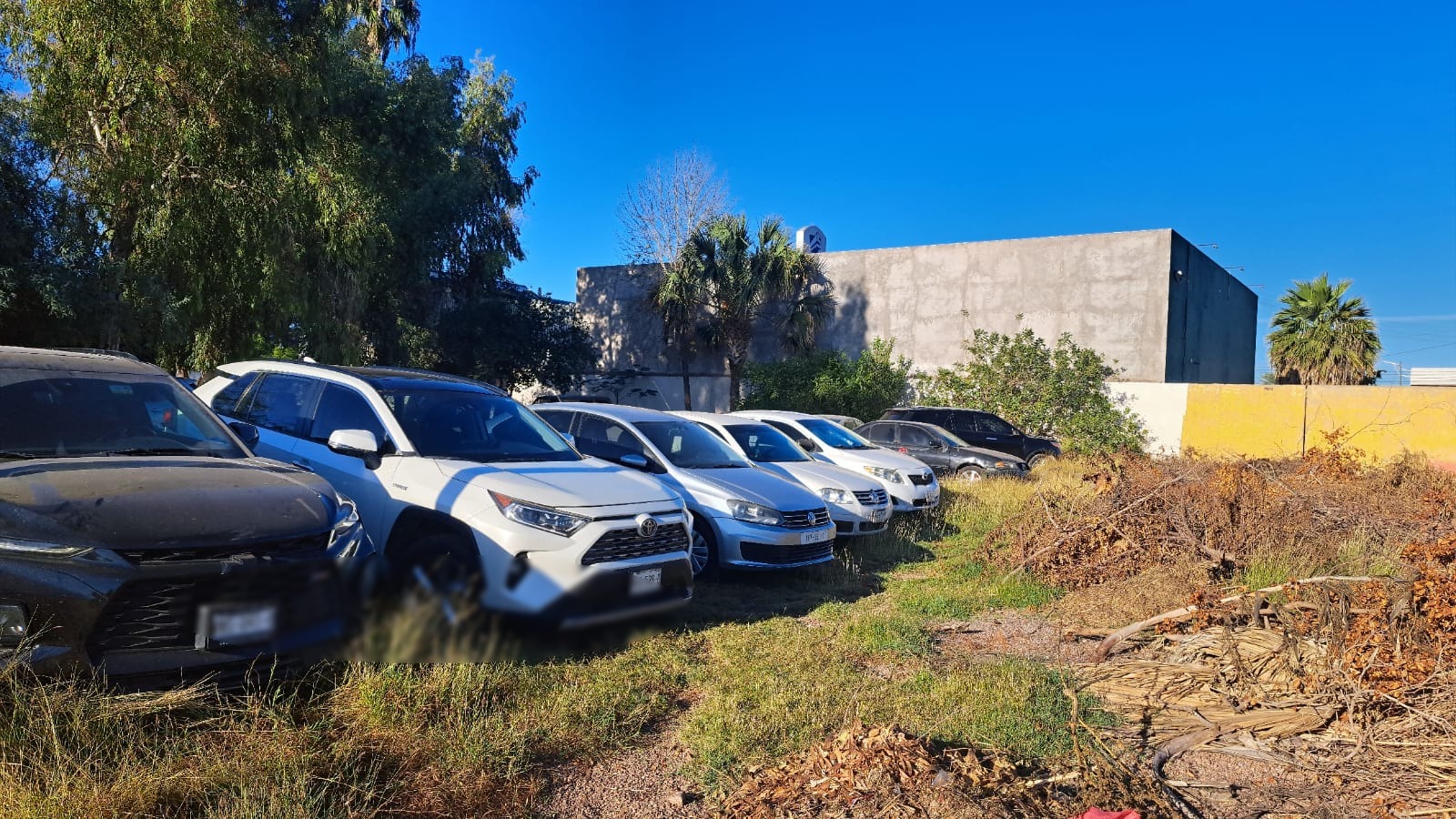 Estacionamiento vehicular del Hospital General de Los Mochis