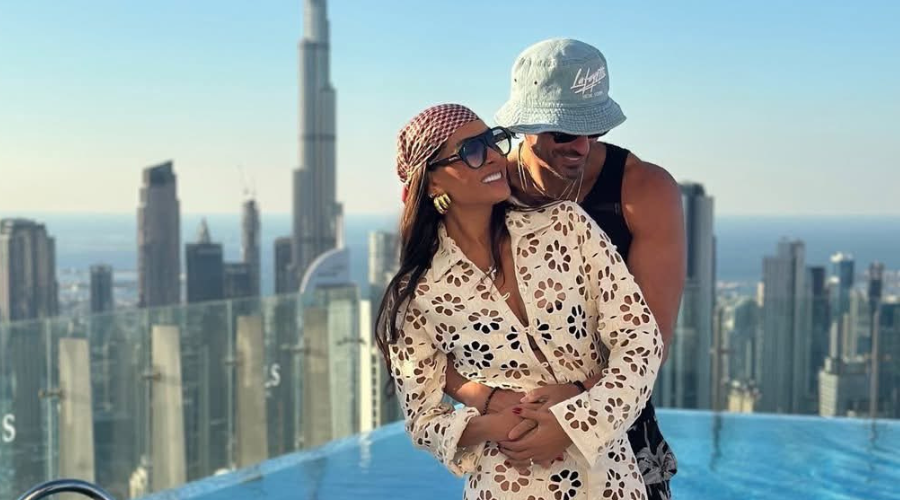 Galilea Montijo e Isaac Moreno en Dubái.