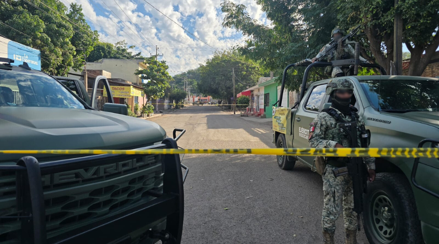Ejército Mexicano resguardan escena de un crimen