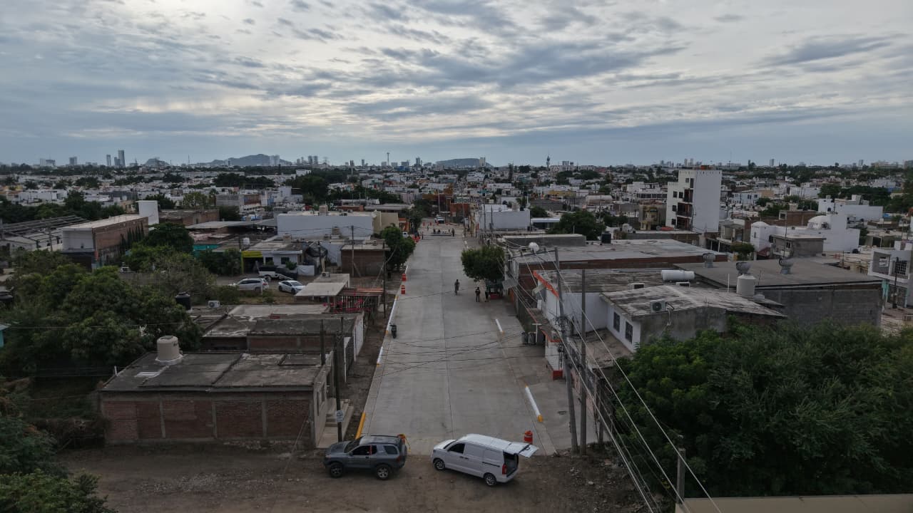 Obra de pavimentación en Mazatlán