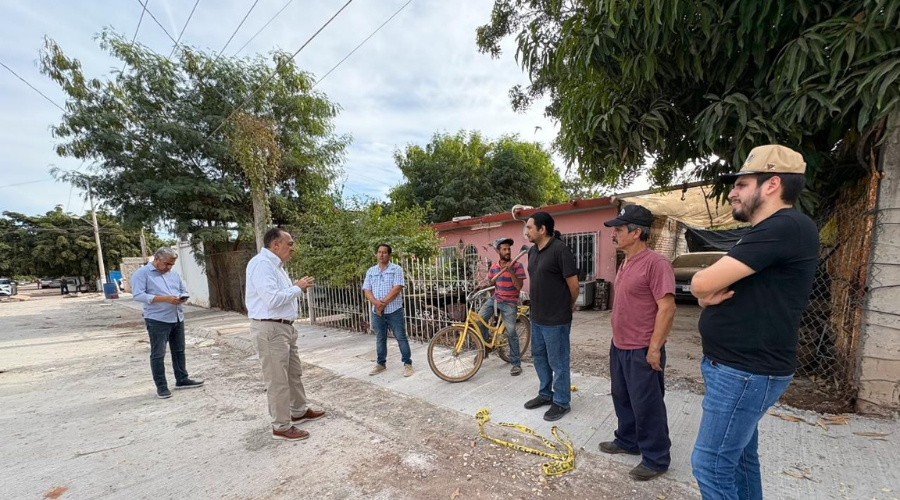 Supervisión en las obras de la calle Escuinapa