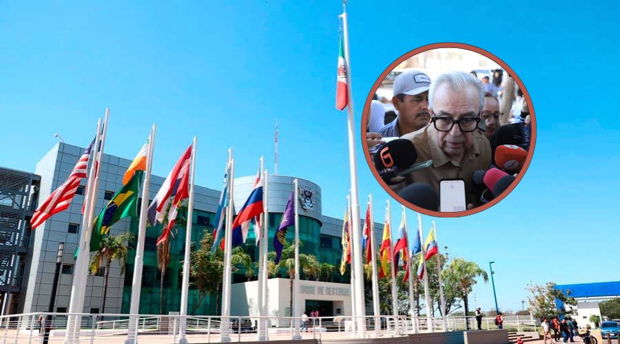 UAS (fondo), Rubén Rocha Moya (circulo)