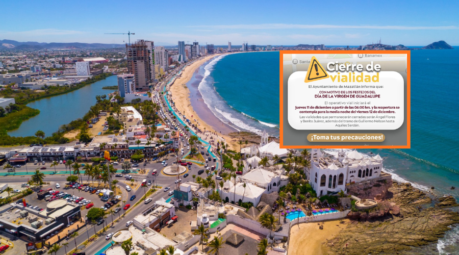 Anuncian cierre del primer cuadro de la ciudad por festejo del Día de la Virgen