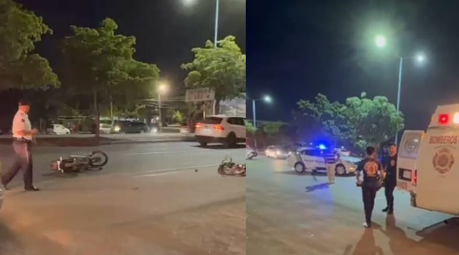Captura de pantalla de un video de un accidente