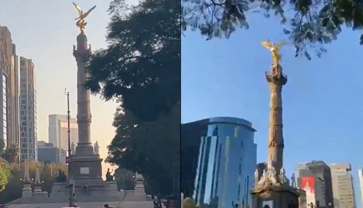 VIDEO: ¡Impactante! Así se sacudió el Ángel de la Independencia durante sismo en CDMX