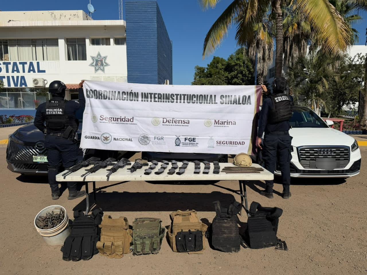 Aseguramientos tras operativos en Tres Ríos, Culiacán