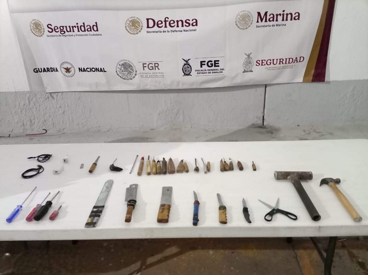Aseguran armas blancas tras inspección a penal de Goros II, en Ahome
