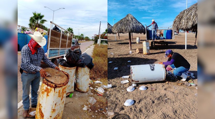 Personas realizando limpieza en playas