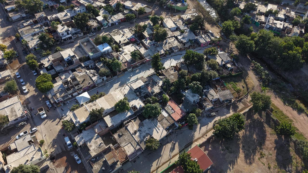 Toma de altura de calles en Mazatlán