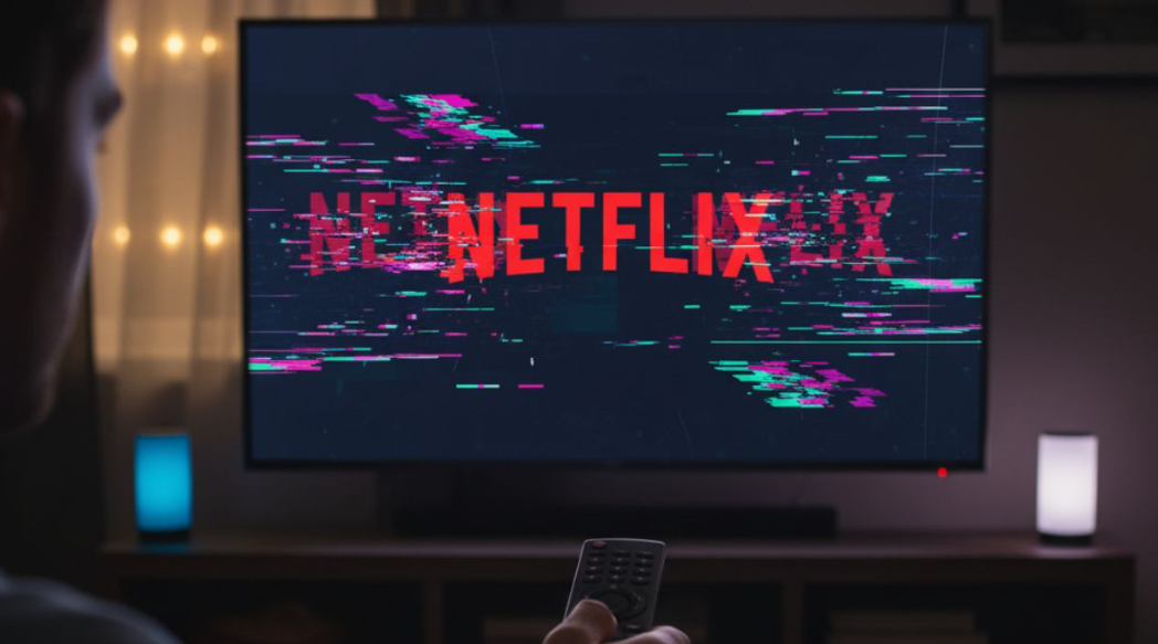 pantalla de televisión con la plataforma de Netflix