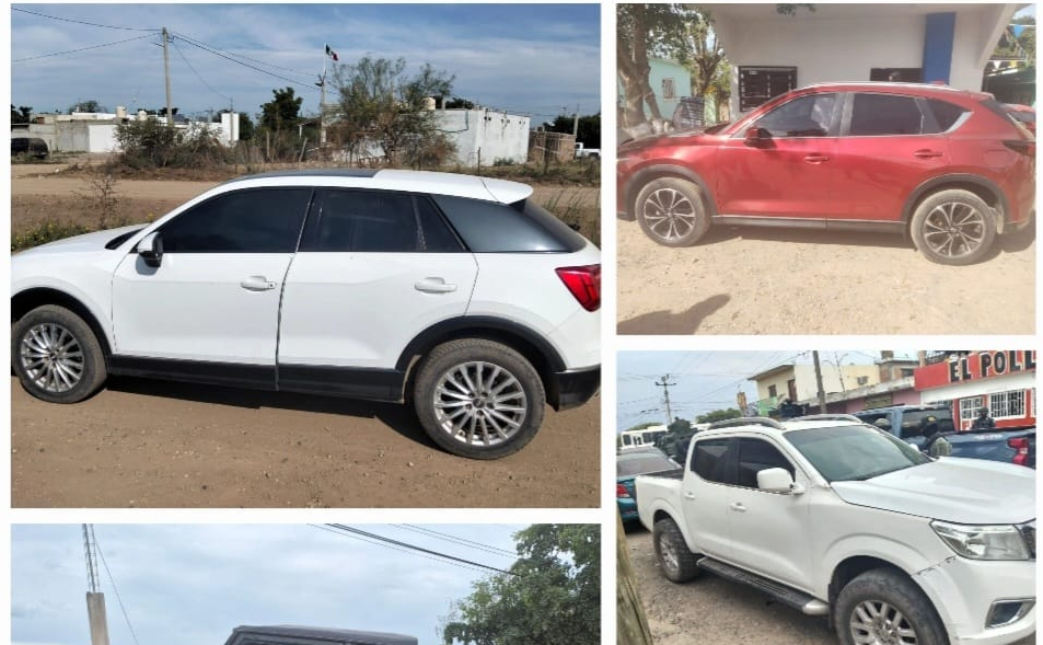 Aseguran siete vehículos con reporte de robo en distintos puntos de la ciudad de Culiacán