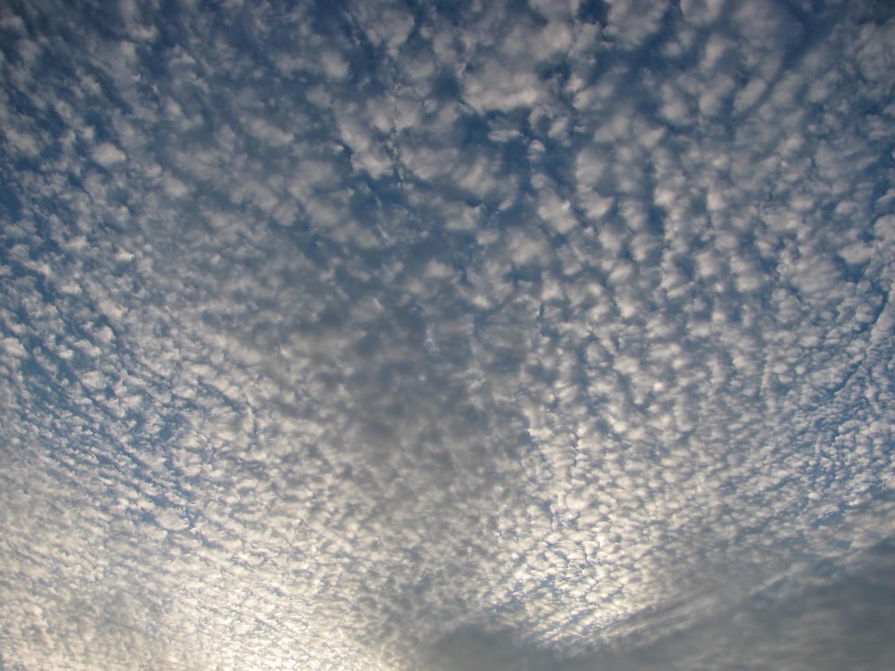Cielo azul cubierto de nubes