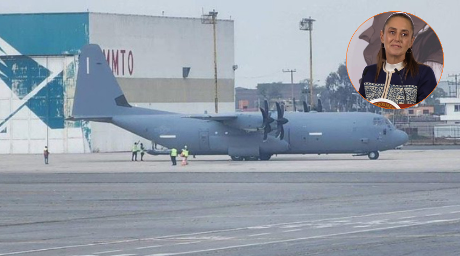 avion militar de eu en el aeropuerto de toluca