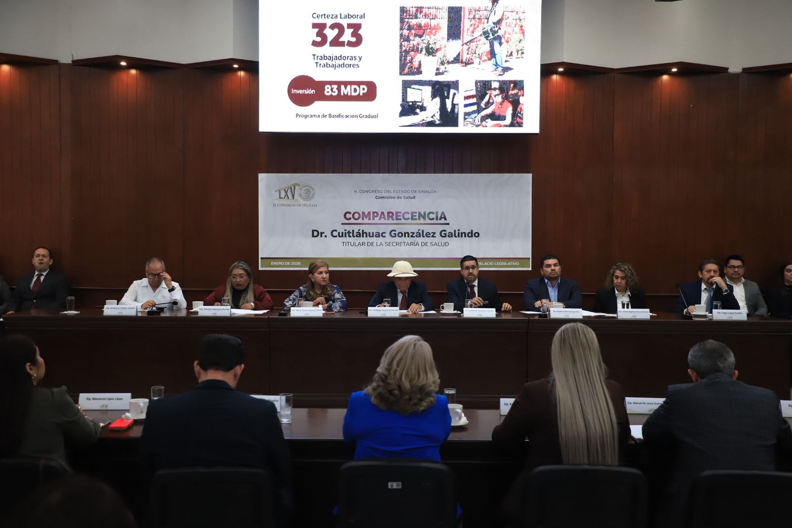 Comparecencia del secretario de Salud de Sinaloa, Cuitláhuac González Galindo