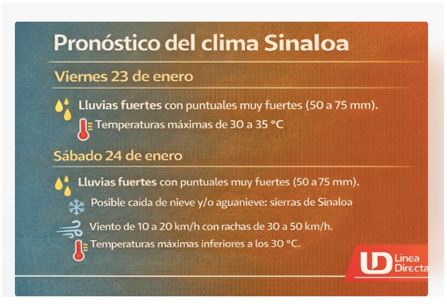 Diseño de imagen con información sobre las condiciones del clima y con iconos de termómetros, lluvia y viento
