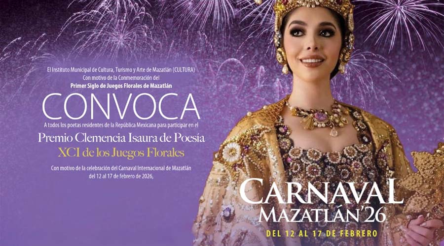 Convocatoria a premio de poesía en Carnaval de Mazatlán