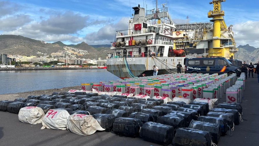 ¡Decomiso histórico en España! Aseguran en alta mar casi 10 toneladas de cocaína procedente de Brasil