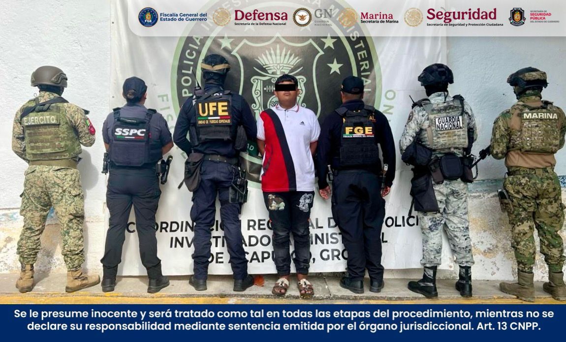 Gabinete de Seguridad detiene a sujeto señalado por el delito de homicidio calificado en Guerrero