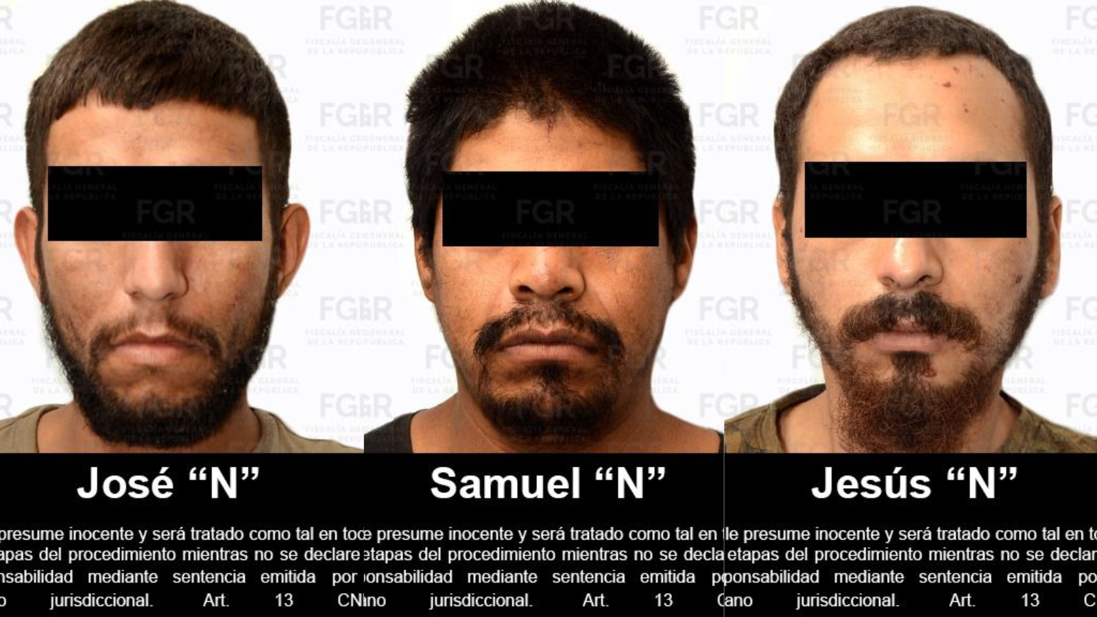 Vinculan a proceso a Jesús, José y Samuel por la portación de 10 fusiles