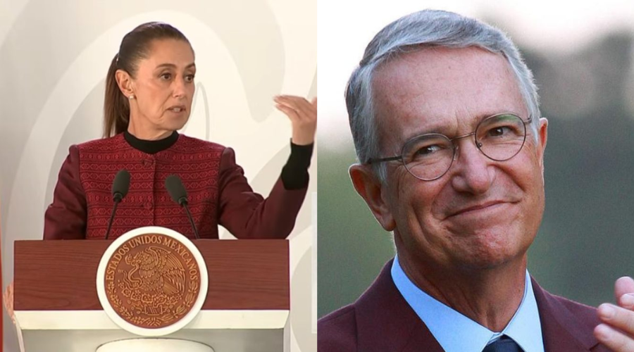 Claudia Sheinbaum Pardo, presidenta de México y Ricardo Salinas Pliego de Grupo Salinas.