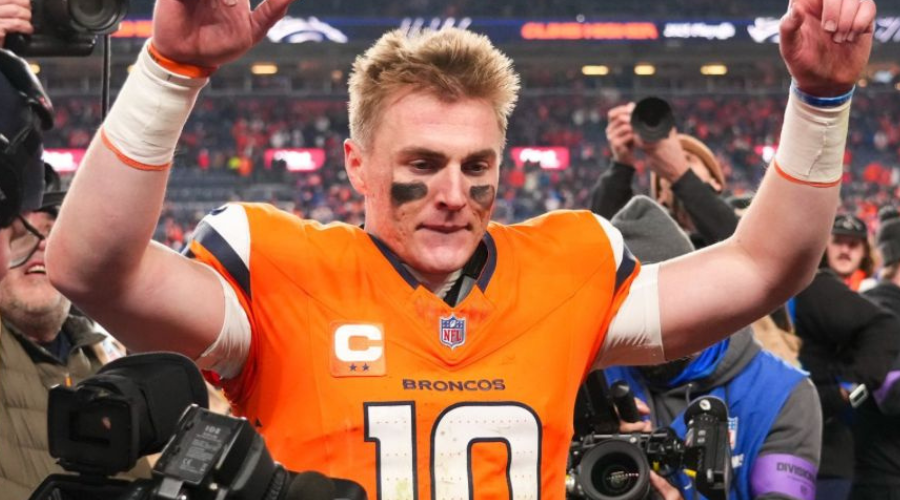 Bo Nix lidera a los Broncos de Denver en la victoria sobre los Buffalo Bills y los mete en la antesala del Super Bowl LX. Imagen: cortesía