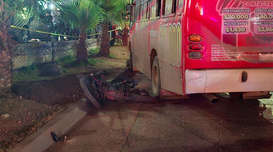 Fallece motociclista tras ser alcanzado por camión en Mazatlán