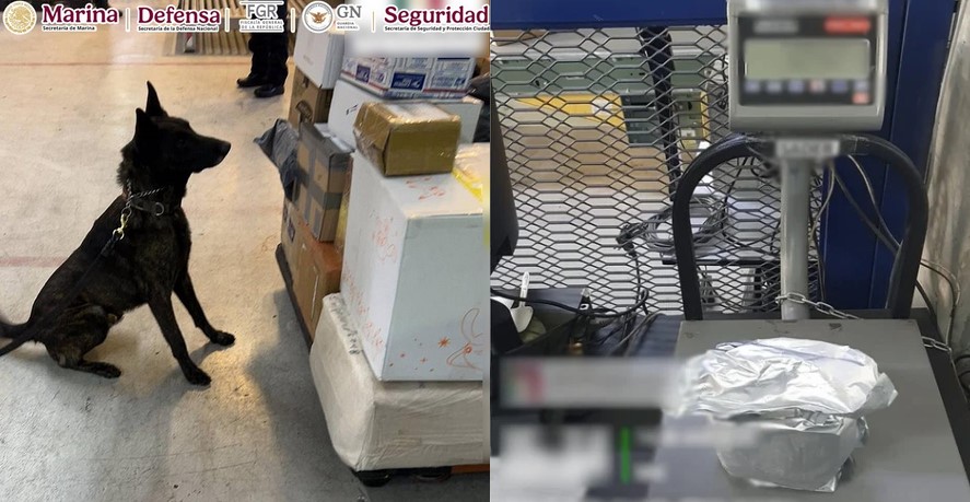 Aseguran paquete con fentanilo en el AICM; había sido enviado desde un país asiático