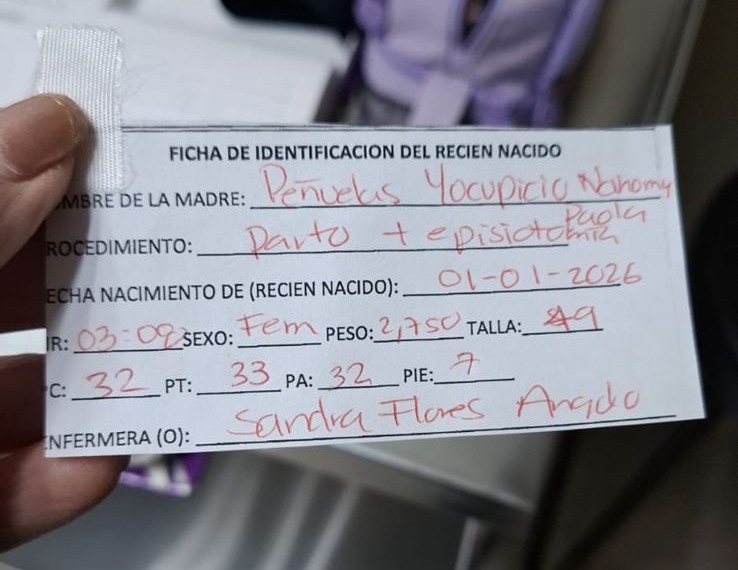 Ficha de Identificación de la bebé