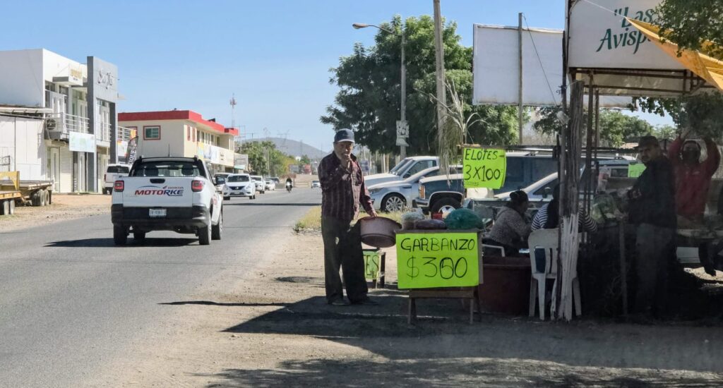 Venta de garbanzo verde.