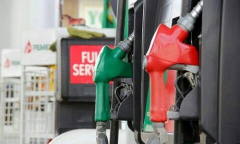 MAngueras dispensadoras de gasolina en color verde y rojo