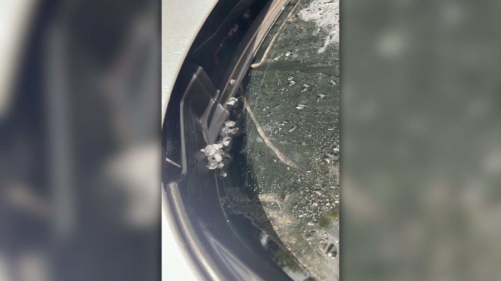 Caída de granizo en Guasave