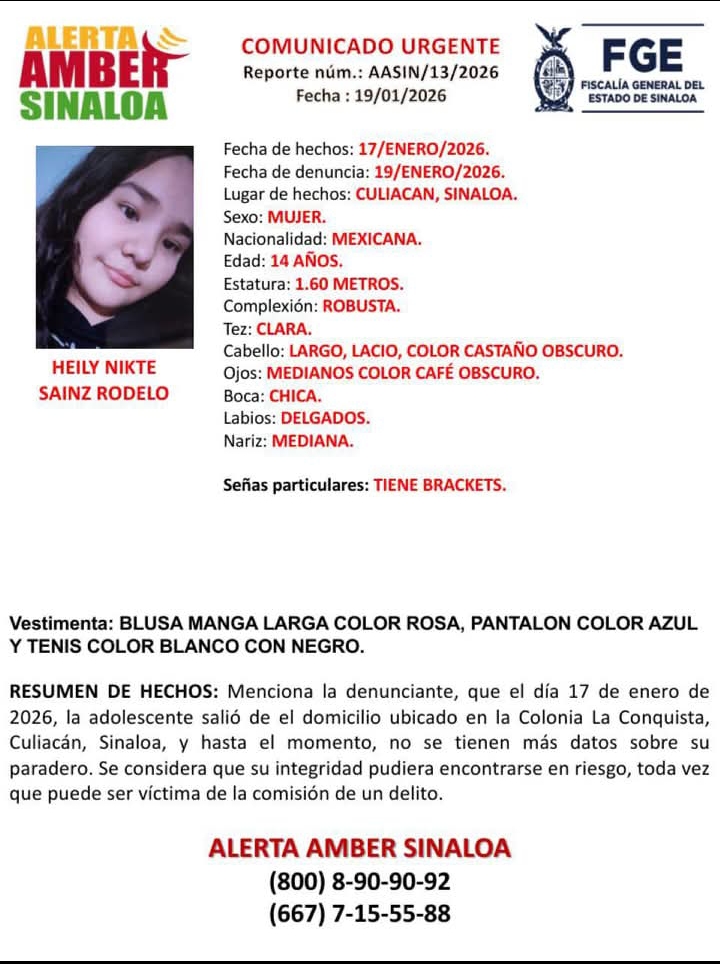 Ficha de búsqueda de una persona con información y una fotografía