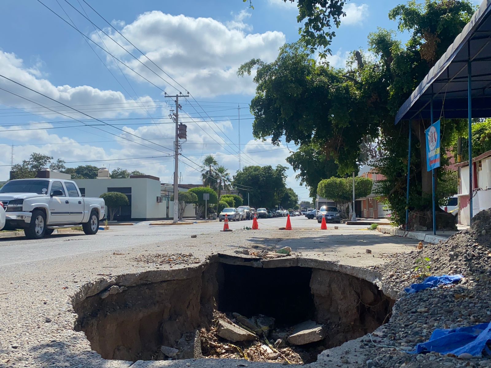 Surge nuevo hundimiento en el centro de Guasave