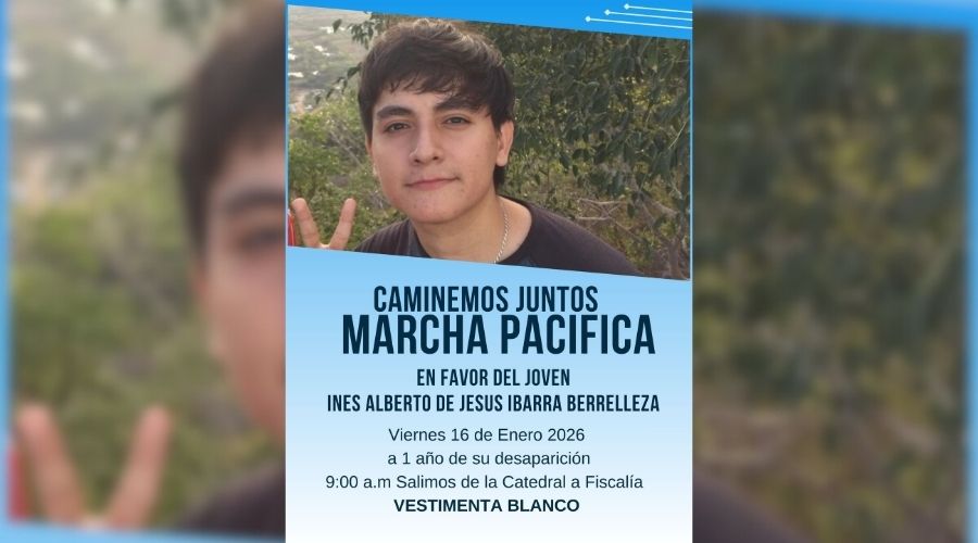 Flyer con una fotografía de una persona
