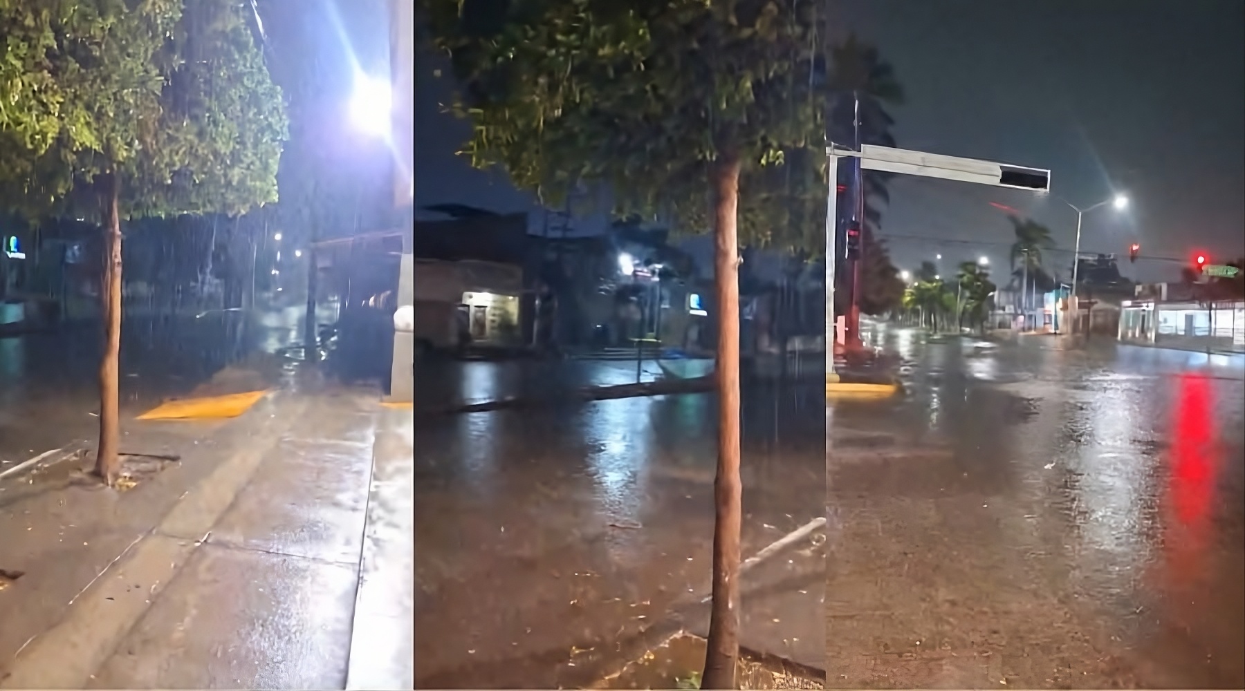 Lluvia en una calle