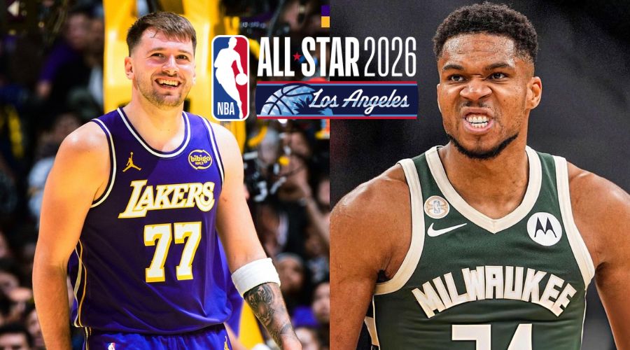 Luka Dončić y Giannis Antetokounmpo encabezaron el conteo de votos para el All-Star Game 2026.