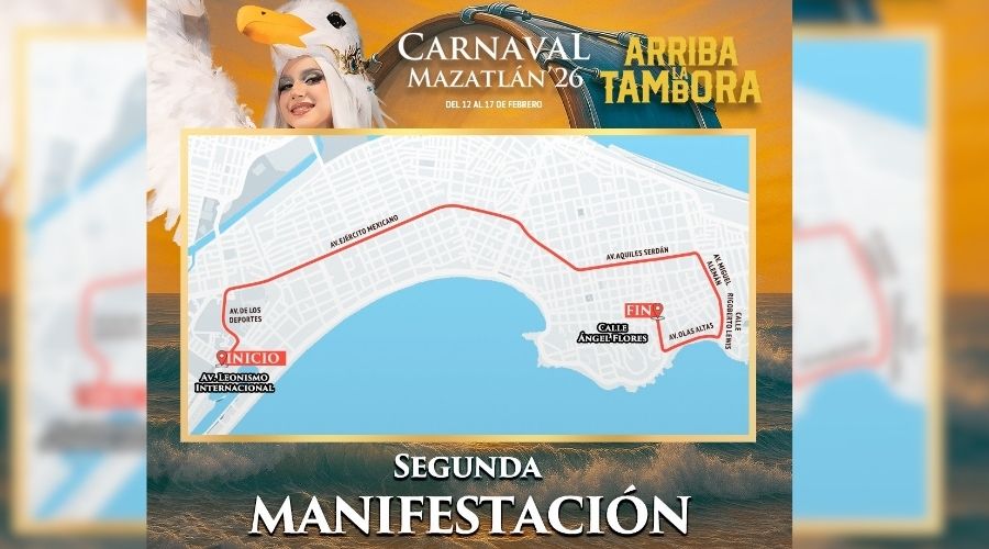Diseño con recorrido de la manifestación