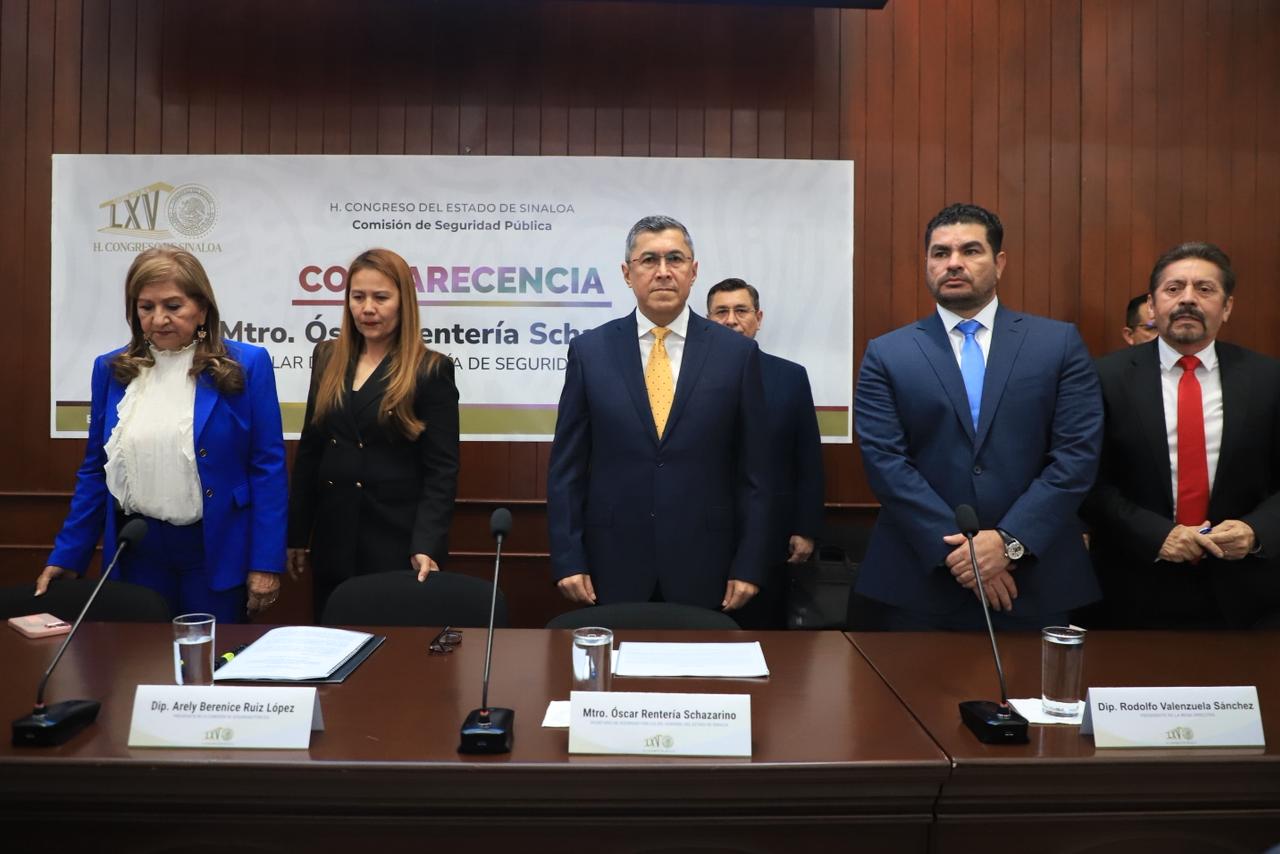 Óscar Rentería Schazarino en su comparecencia