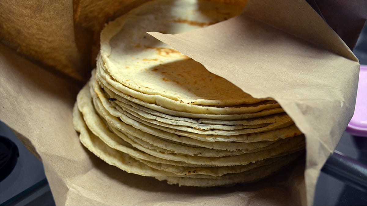 Paquete de tortilla de maíz