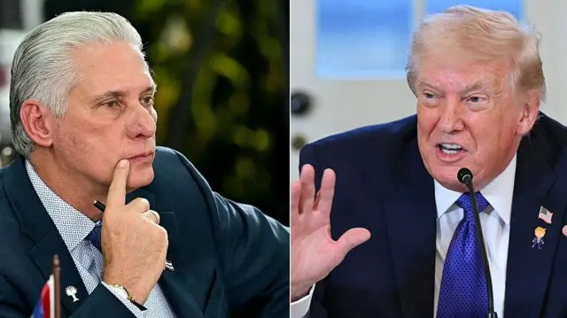 Presidente de cuba y Donald Trump