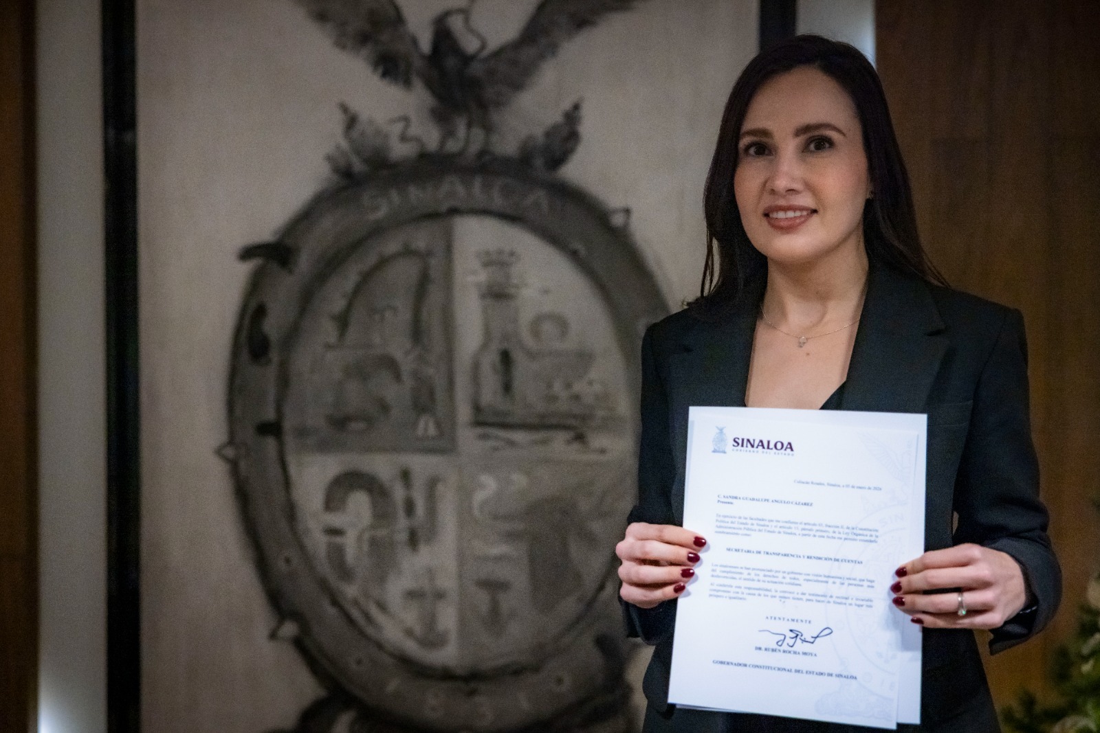 Nueva secretaria de Transparencia y Rendición de Cuentas, Sandra Angulo Cázarez