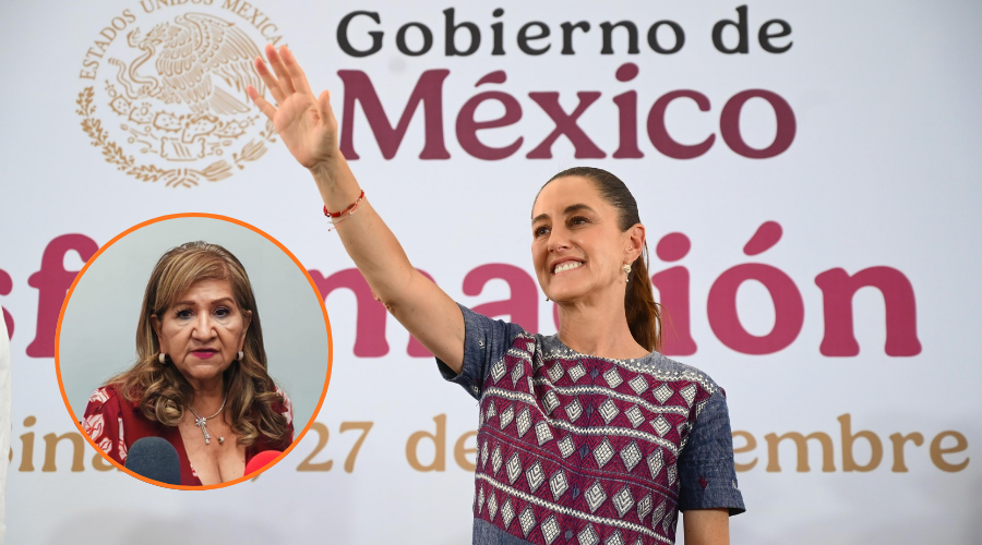 En grande la presidenta de la republica y en un circulo Tere Guerra