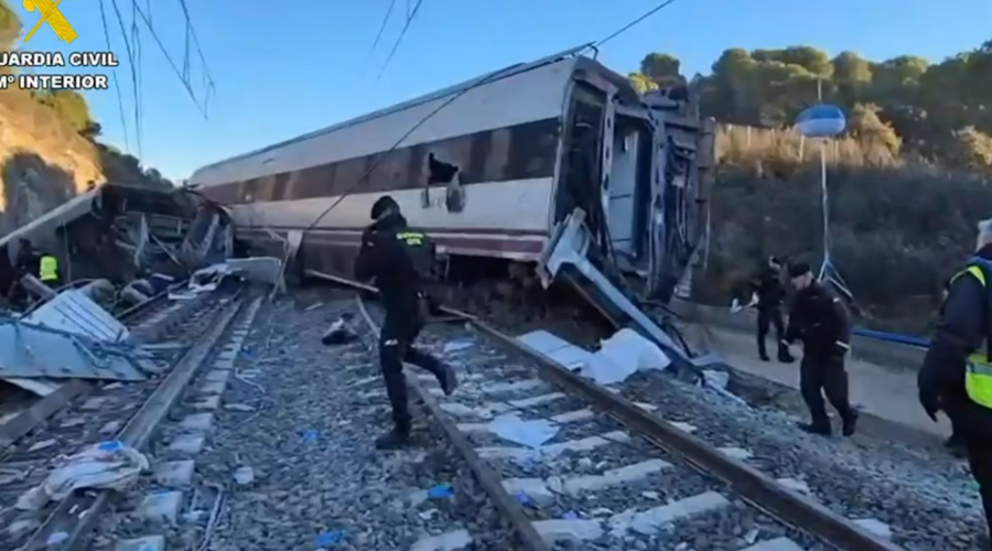Choque de trenes en España