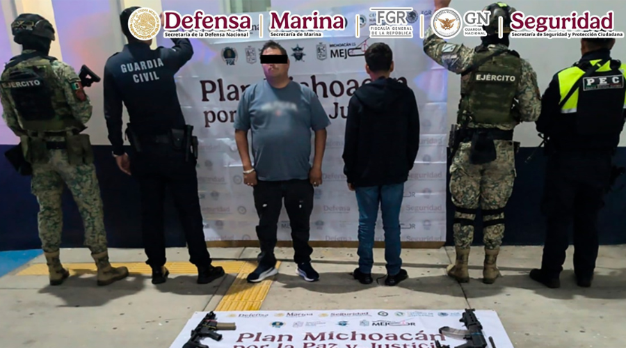 Uno de los detenidos durante los operativos realizados en Michoacán