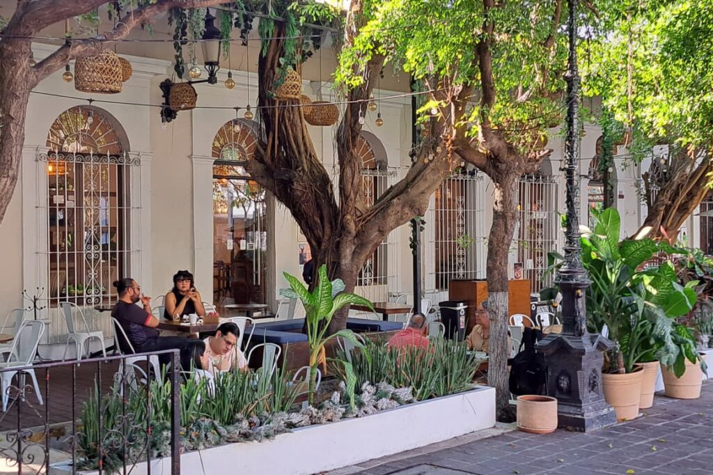 Restaurante con sillas y mesas en Mazatlán