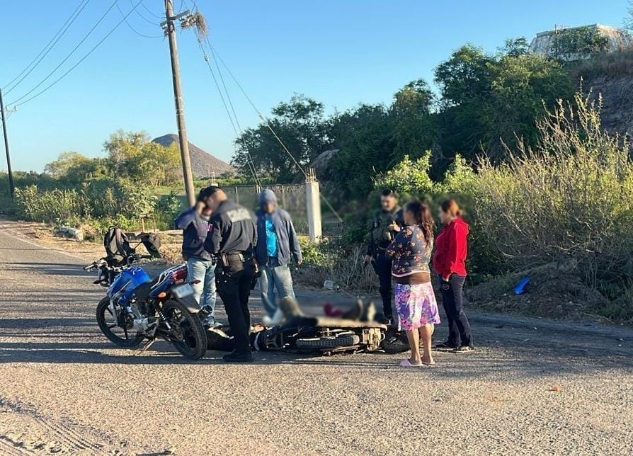 Accidente de moto en Higuera de Zaragoza, Ahome