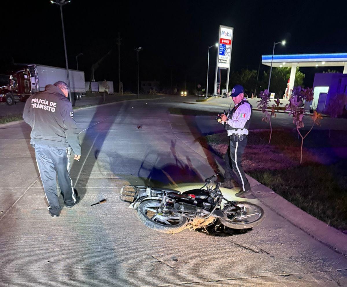 accidente de motocicleta en Guasav