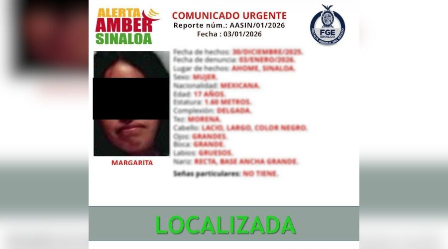 alerta amber desactivada