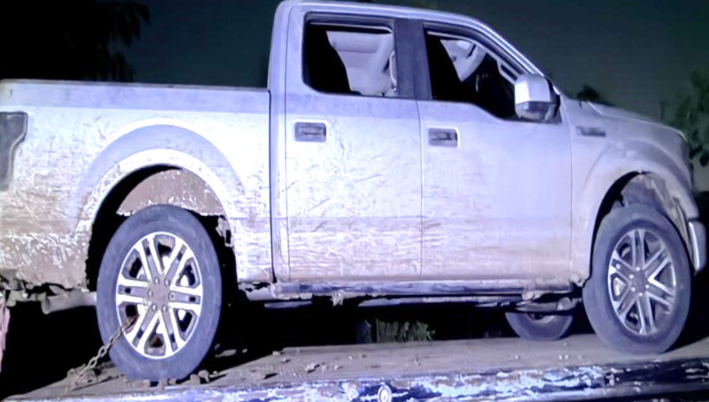 Camioneta asegurada en Culiacán