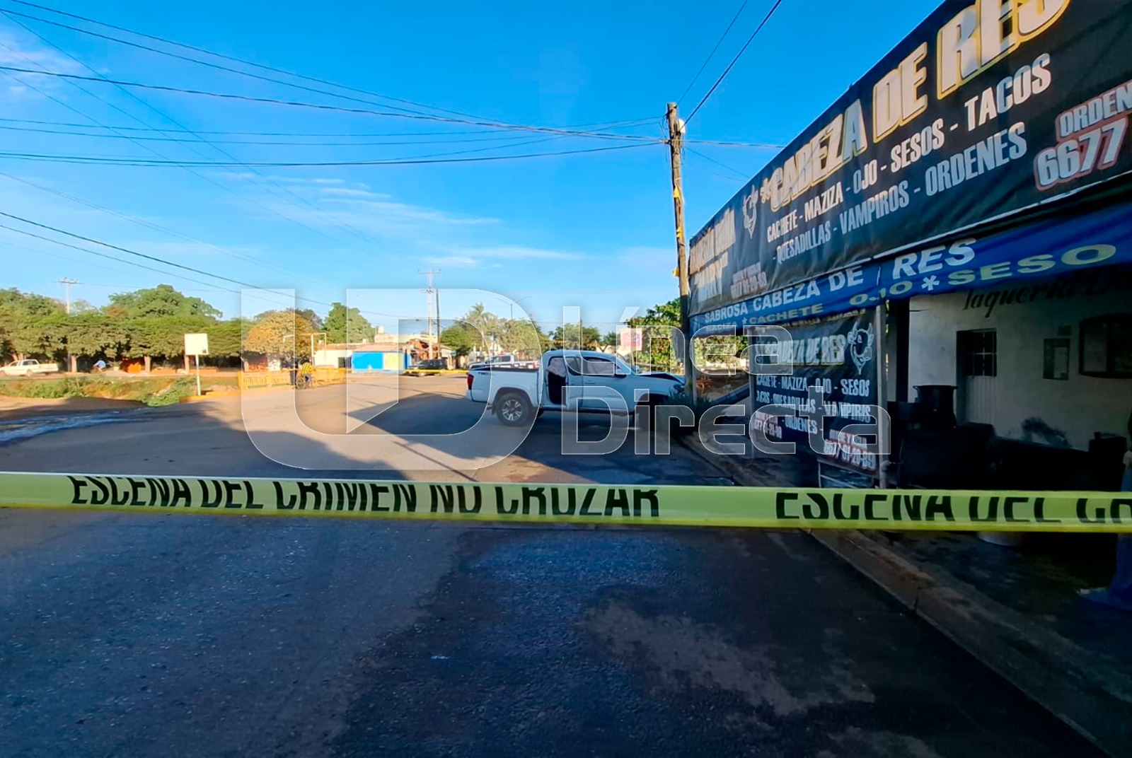 Escena donde ocurrió homicidio de tránsito asesinado en Culiacán